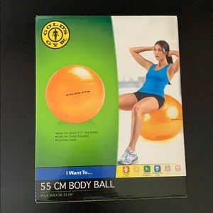 Gold’s gym exercise body ball. 55 CM, 5’3” & under